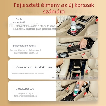Universal középső kartámasz tároló MPV-hez – faanyagú, univerzális modell, tömeg 5500 g, szerelési támogatás