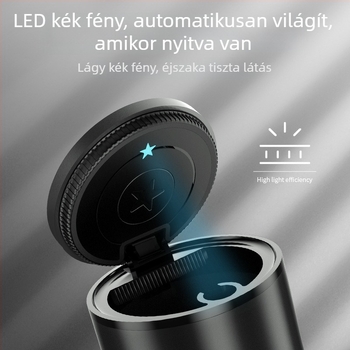 Autóhamutartó fedéllel (Anyag: Alumínium ötvözet + ABS; Márka: BEN.JACK/Binney; Modell BAL180007; Használat: belső autóhasználat; Gyártási folyamat: Casting)