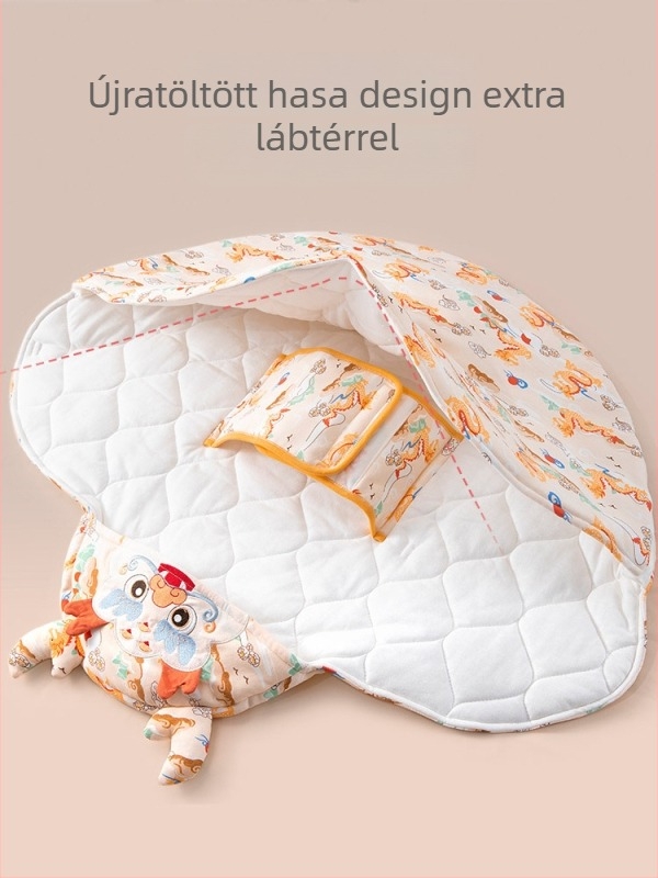 Újszülöttek hálózsák, boríték-stílus, pamut anyag & bélés 95%+, poliészter töltet, állatmintás