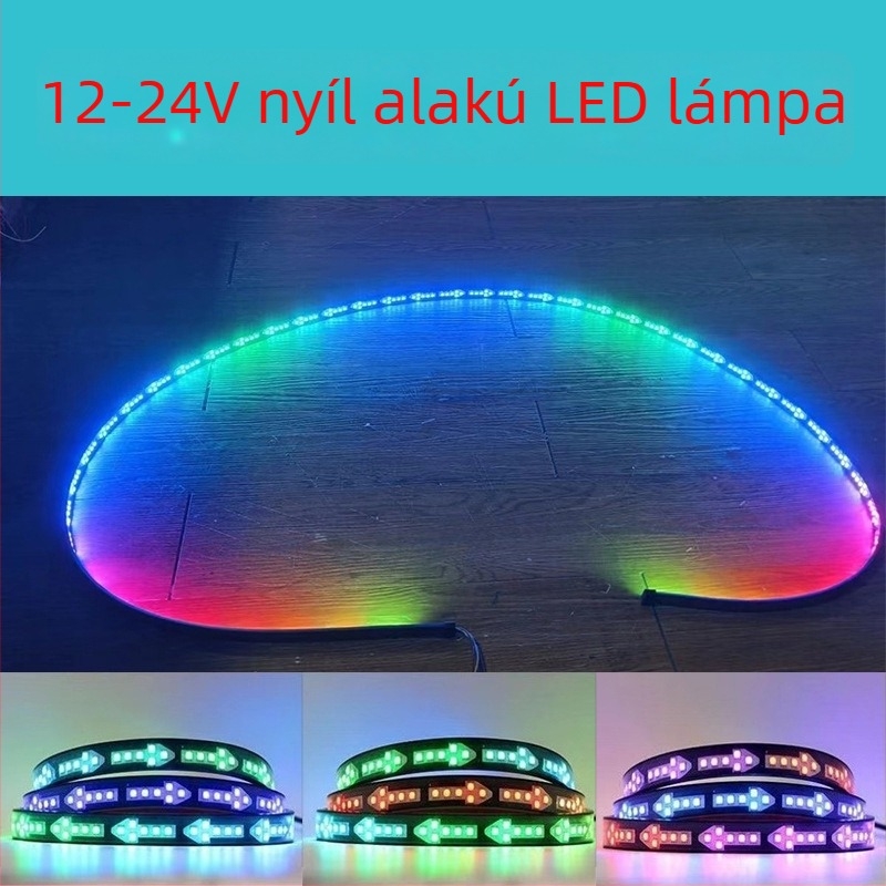 12-24V LED lámpa nyíl formájú marquee dizájnnal, színváltó folyó víz effektussal, univerzális Ranger lámpa