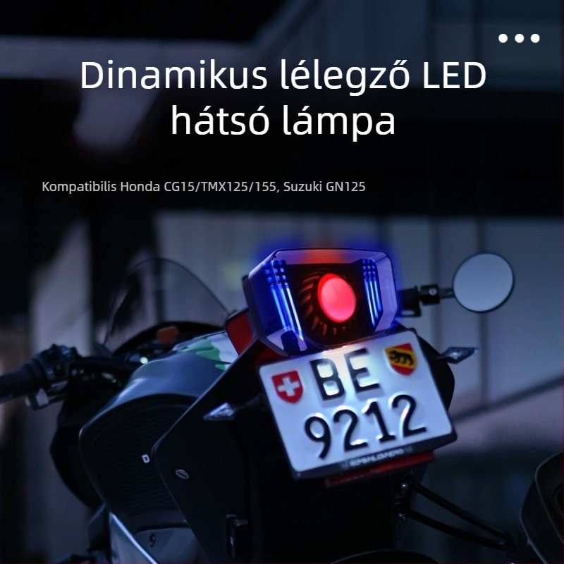 Motorkerékpár LED hátsó lámpa, 12V, 2.4W, élettartam 50 000 óra
