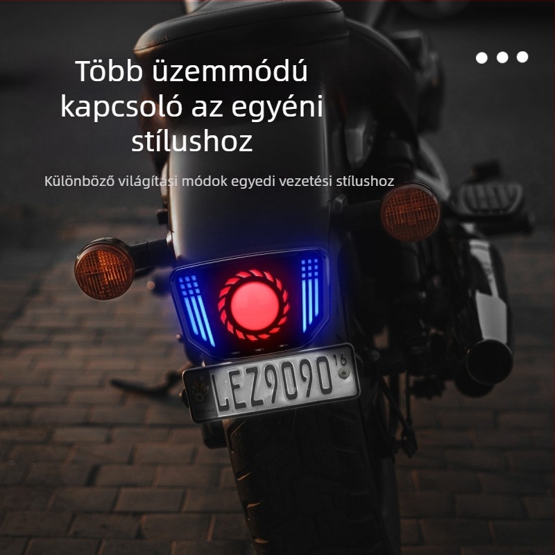 Motorkerékpár LED hátsó lámpa, 12V, 2.4W, élettartam 50 000 óra