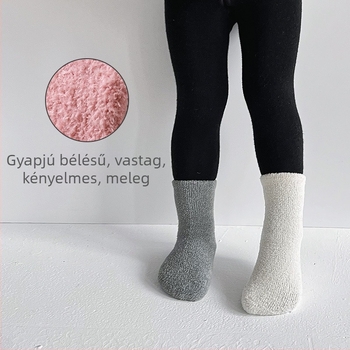 Gyerek zokni fiúk és lányok számára, középmagasságú, pamut zokni babáknak, meleg újszülött zokni hercegnő mintával