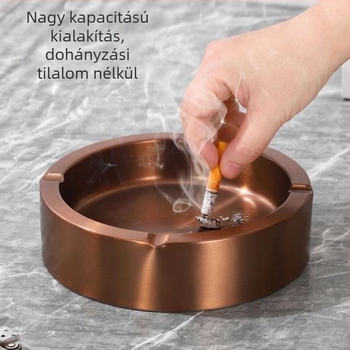 Rozsdamentes acél hamutál, szélálló, európai stílus, otthonra, kávézóba és bárba (Anyag: rozsdamentes acél; Csomagolás: 200/100/80; Import: Nem)