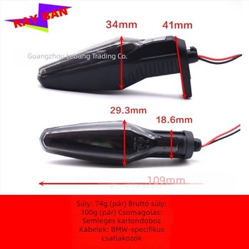 Motorkerékpár LED indexlámpa LB-097, ABS, 12V, 1.4W, LED fényvezető