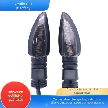 Motorkerékpár LED irányjelző lámpa Yamaha NVX155, Y15ZR, LC135LC — LED fényvezető, 12V DC, ABS/PC ház