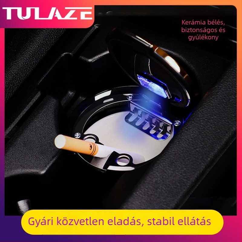 Autó belső hamutartó kerámiából, fedéllel, modell T0091, 0,3 kg, Turadze
