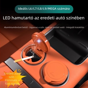 Autóba való hamutartó kiváló minőségű, világító funkcióval és hamu kilökkenés elleni védelemmel – belső autó-kiegészítő; Anyag: Fém; Gyártási folyamat: Egyéb; Feldolgozás és testreszabás: Nem