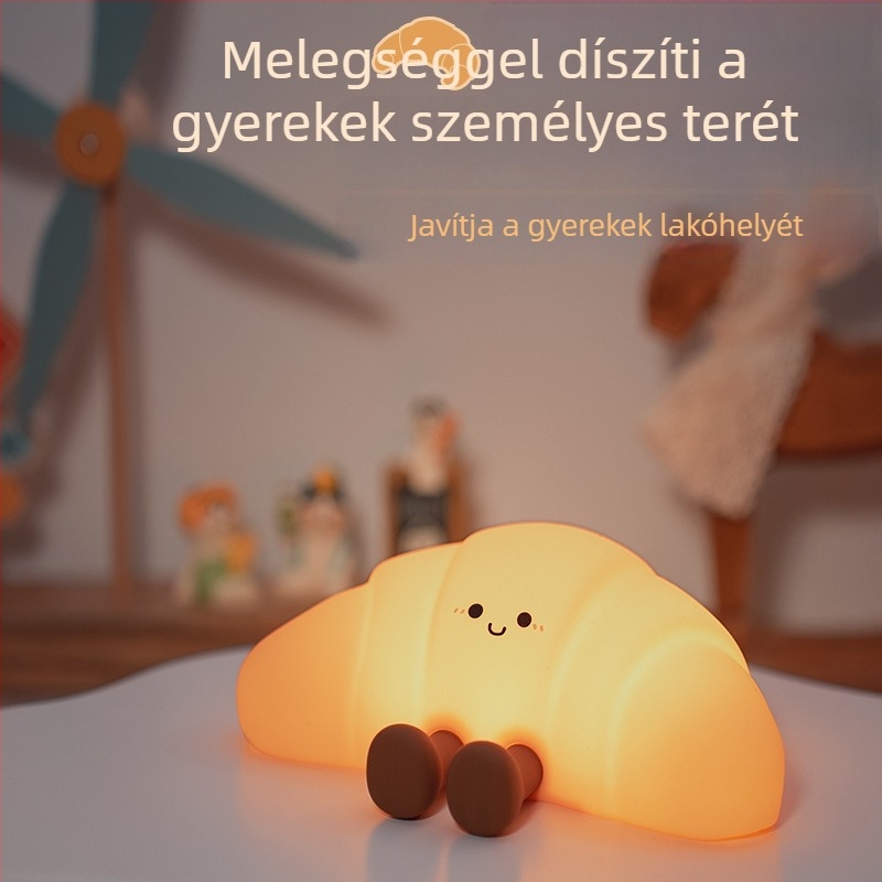 Kis szilikon éjszakai fény hét színű váltással, időzítővel és érintésre működő mód — modell JXJA089, akkumulátoros, ≤36V