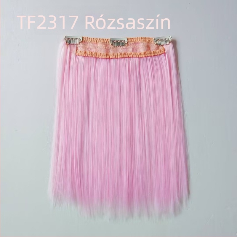 20 cm-es baba paróka hőálló rostból, egyenes haj, clip-es rögzítés, több színben, levehető, új stílus