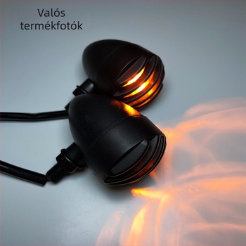 LED jelzőfény motorkerékpárokhoz és elektromos járművekhez – univerzális retro Harley stílus, CC-023 modell, 12V, ABS, 0.55W