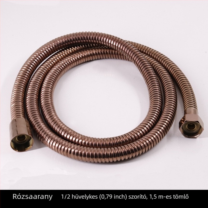 Rozsdamentes acél zuhanycső, Quarter modell, 0.1 MPa, 0–90°C, menetes csatlakozás