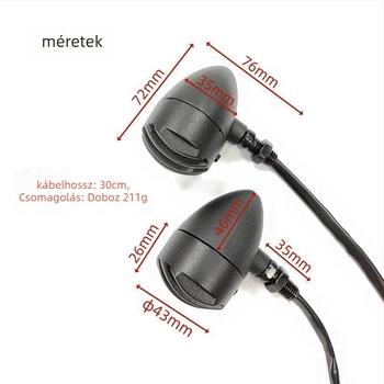 Motorkerékpár LED indexlámpa védőrács SX-107, 12V univerzális, 1.5W, élettartam 10000h
