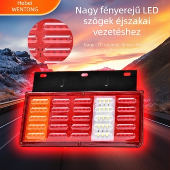 LED hátsó lámpa teherautókhoz és félpótkocsikhoz, modell 6D Tail Light (Feszültség 24V, Teljesítmény 5000, Üzemidő 5000)
