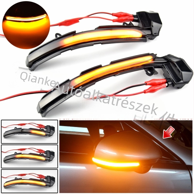 Jaguar hátsó tükrének irányjelzője folyóvíz effektussal, 12V, 5W, modell LSG-LH003, élettartam 5000h, kompatibilis Jaguar XE/XF/XJ/XK