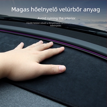 Suede anyagú műszerfal-védő matrac Tesla Model 3/Y-hez, központi konzol napvédő és hőszigetelő – minden évszakra
