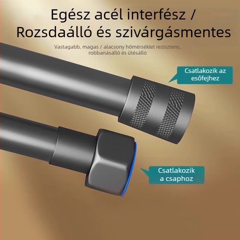 Zuhanytömlő fejjel - PVC, Modell F11, Márka Bessie, Működési hőmérséklet 0-100°C, Kézi telepítés, Modern Minimalista stílus