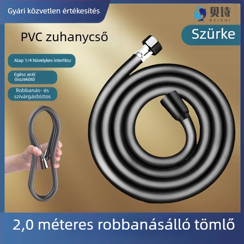 Zuhanytömlő fejjel - PVC, Modell F11, Márka Bessie, Működési hőmérséklet 0-100°C, Kézi telepítés, Modern Minimalista stílus