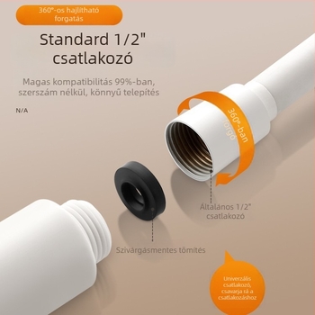 Zuhanycső rézből, modell 1001, kézi telepítés, működési hőmérséklet 0-70°C, márka Dallop