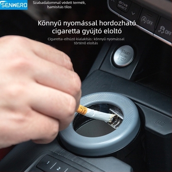 Autós hamutartó forgó fedéllel és füstmentesítő gyűrűvel
