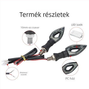 Motorkerékpár jelzőfény szív alakú üreges féklámpával, 12V, Motor213-y-2 modell, Triple Light, PC műanyag lámpaburok