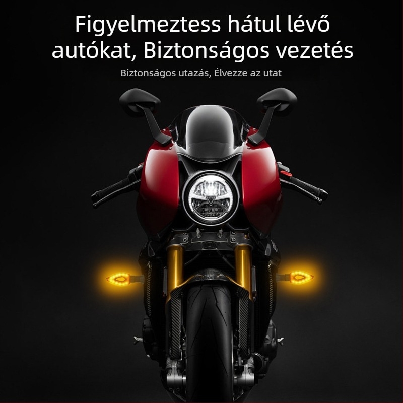 Motorkerékpár jelzőfény szív alakú üreges féklámpával, 12V, Motor213-y-2 modell, Triple Light, PC műanyag lámpaburok