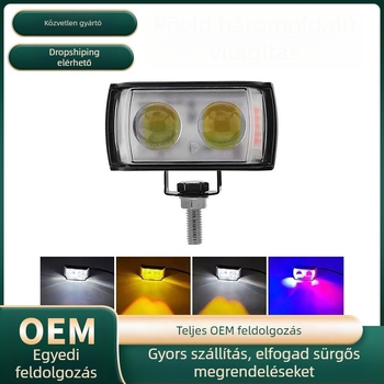 Motorkerékpár első LED fényszóró – alumíniumötvözet, 12V, 4500 lm, IP67