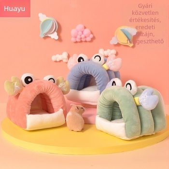 Hamsterfészek, pamut anyag, cső alak, melegen tart, beltéri használatra