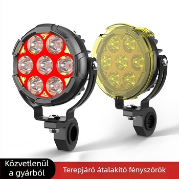 Hét LED-es motorkerékpár LED spotlámpa, ködfénnyel, off-road segédfény – ultra-nagy fényerejű első fényszóró