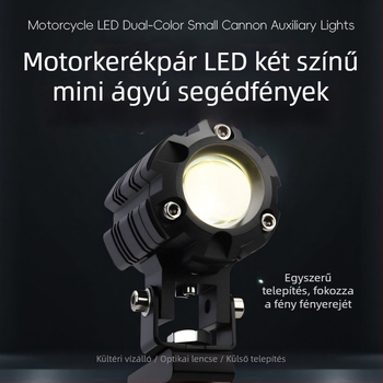 Motorkerékpár LED gyűrűs reflektor, 3000 lm, 12V, IP67, alumínium, modell Motor222