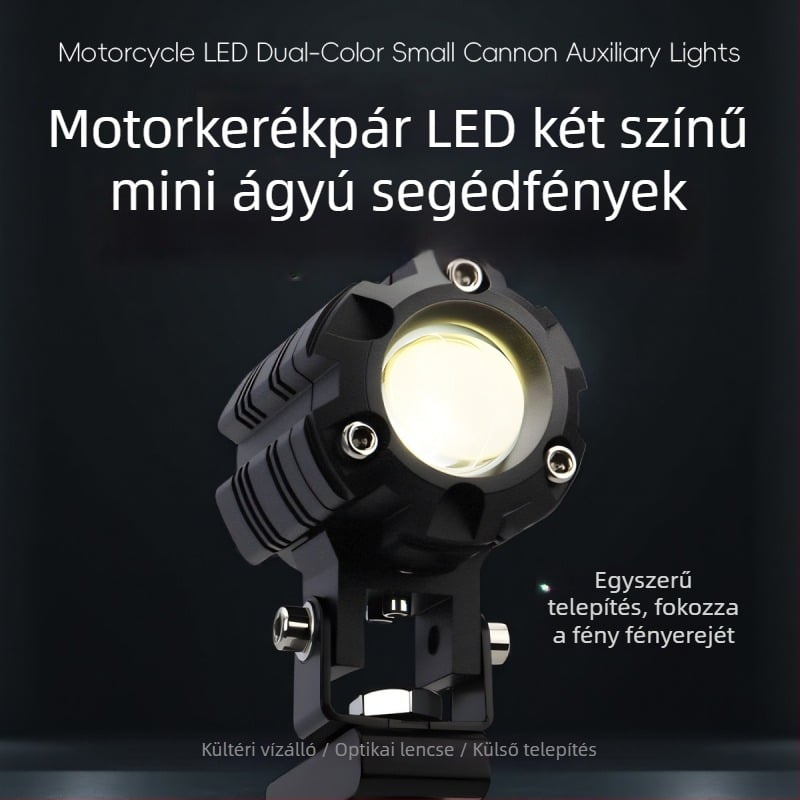Motorkerékpár LED gyűrűs reflektor, 3000 lm, 12V, IP67, alumínium, modell Motor222