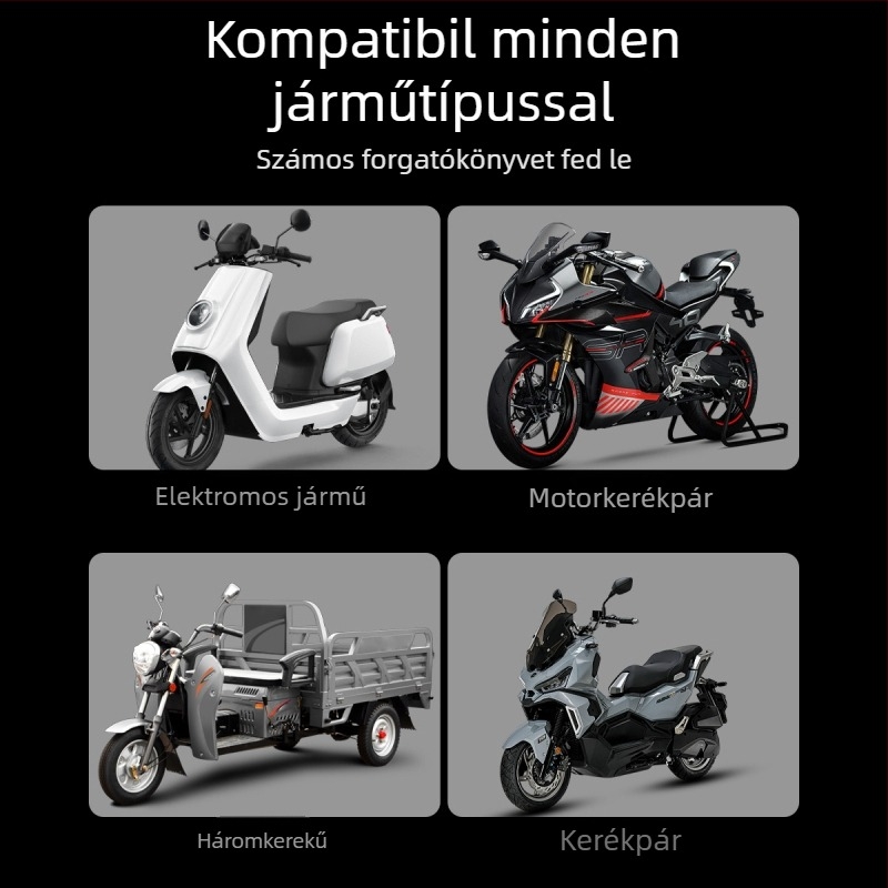Motorkerékpár LED gyűrűs reflektor, 3000 lm, 12V, IP67, alumínium, modell Motor222