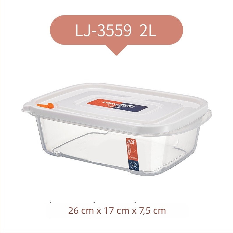 Fedéllel ellátott hűtő tárolóedény, élelmiszer-biztonságú PP+PE, négyszögletes forma, 301-500 ml kapacitás