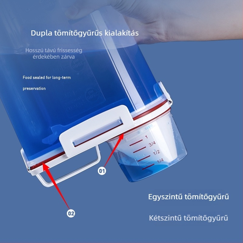 Háziállat eledel tároló — PP anyag, kapacitás 1.5L/2.5L, Engedélyezett magánmárka: Igen, Márka: Tinypet little mustard