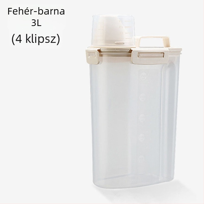 Háziállat eledel tároló — PP anyag, kapacitás 1.5L/2.5L, Engedélyezett magánmárka: Igen, Márka: Tinypet little mustard