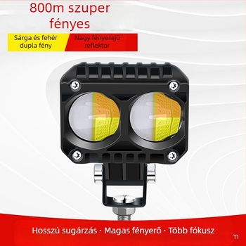 Autó LED reflektor kettős lencsével, alumíniumötvözet test, 50W, minden járműhöz kompatibilis, Xindao