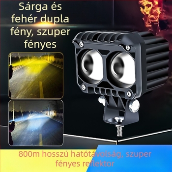 Autó LED reflektor kettős lencsével, alumíniumötvözet test, 50W, minden járműhöz kompatibilis, Xindao