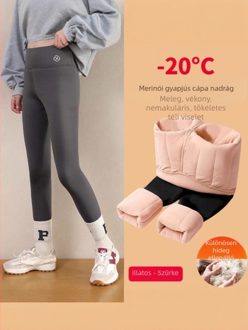Lányok Shark-stílusú magas derekú leggings, 78% poliészter, elasztikus derékrész, teljes hossz, tavasz–ősz, 8 évesnél idősebbeknek