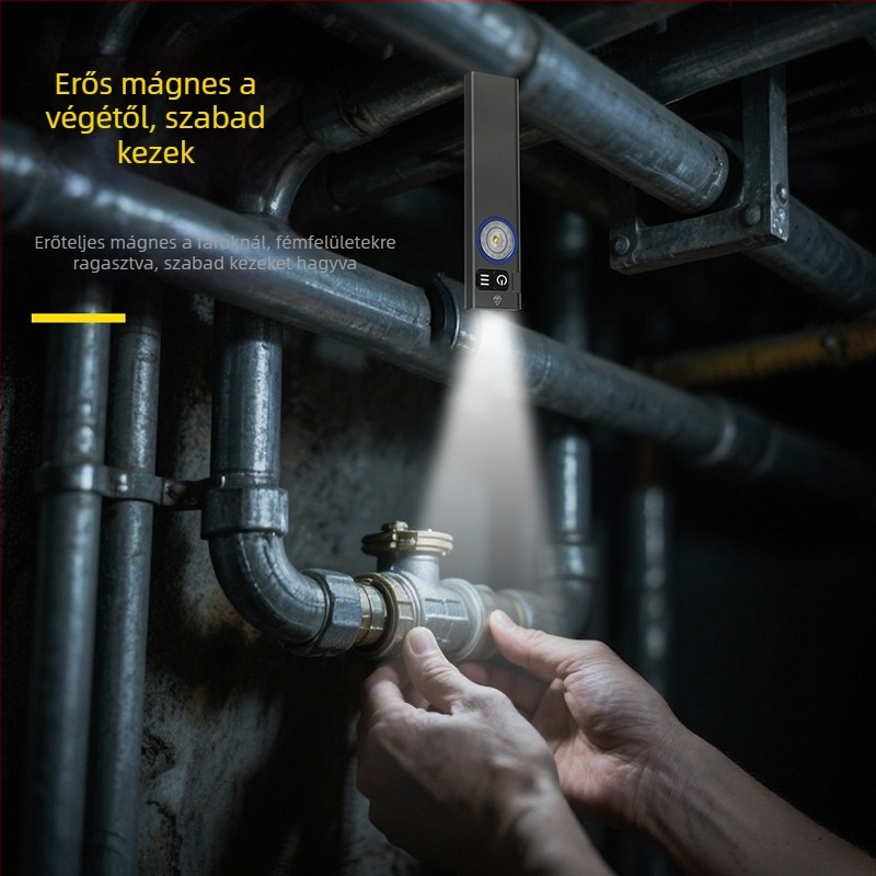 U8 Mini Flat-Barrel EDC zseblámpa, 650 lm, újratölthető, mágneses munka fény, vízálló