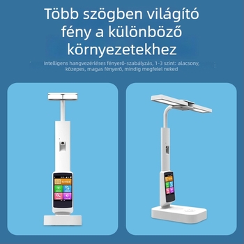 Intelligens tanulóasztali lámpa szemvédővel, AI hangalapú dialógus, szinkronizált tankönyv olvasás és fordítás, USB‑tápellátás 5V, hangvezérlés, magas CRI 95+