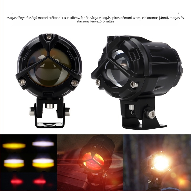 Motorkerékpár LED reflektor, 5W, 12V, IP67, Modell Motor287, alumínium kivitel