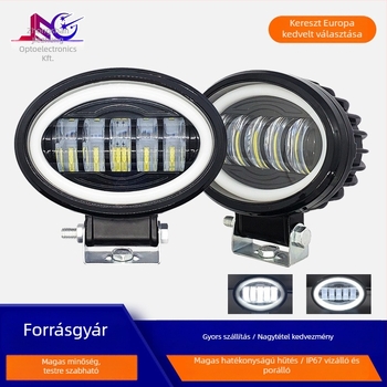 Oval alakú LED munkalámpa terepjárókhoz, 50W, 8000 lm, 9-36V, 6000K