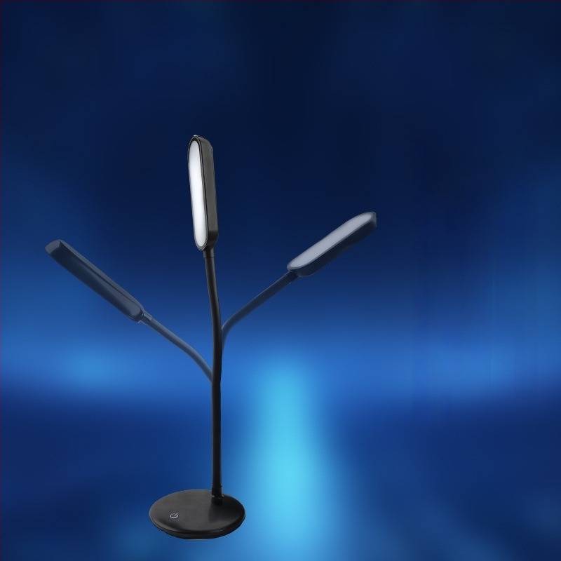 Összecsukható íróasztali lámpa szemvédővel, olvasáshoz és tanuláshoz, újratölthető, szabályozható fényerő, USB tápegység, 5W