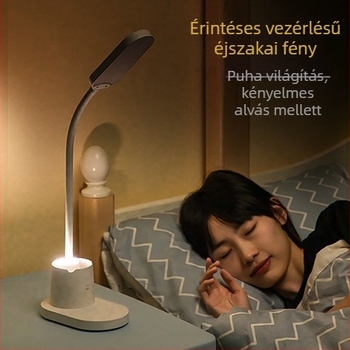 LED asztali lámpa 17854, USB-töltésű, műanyag árnyékoló, CRI ≥95, modern minimalist design