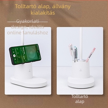 LED asztali lámpa 17854, USB-töltésű, műanyag árnyékoló, CRI ≥95, modern minimalist design