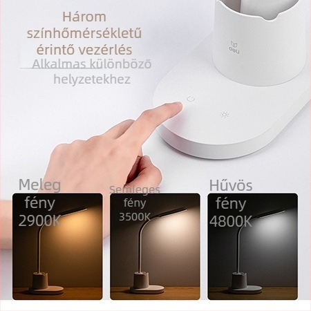 LED asztali lámpa 17854, USB-töltésű, műanyag árnyékoló, CRI ≥95, modern minimalist design