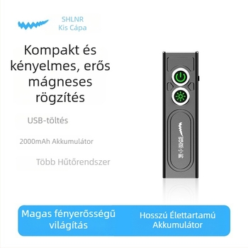 Smiling Shark külső LED zseblámpa – alumíniumötvözet, UV észlelés, 800–5000 mAh újratölthető, hatótáv 100–200 m