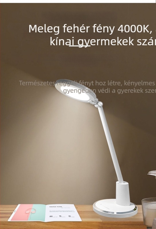 LED szemvédő asztali lámpa érintéses vezérléssel, CRI ≥ 90, AA szintű megvilágítás, USB tápegység, modell N2