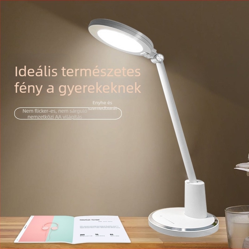 LED szemvédő asztali lámpa érintéses vezérléssel, CRI ≥ 90, AA szintű megvilágítás, USB tápegység, modell N2
