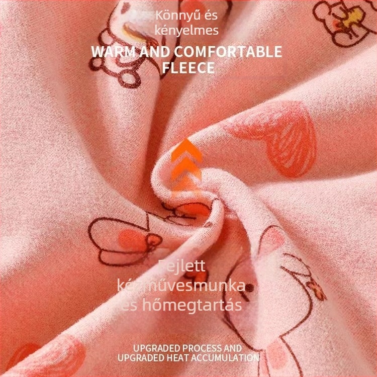 Gyerekeknek készült meleg leggings fleece béléssel, ősz-tél szezonra, középső derekú, 3–8 éveseknek, 90% poliészter keverék